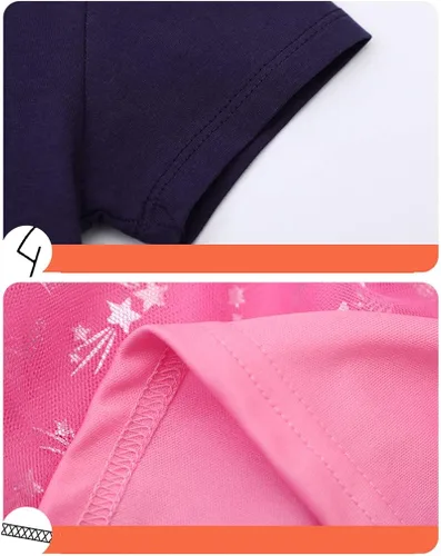 Vista 5 de VEOAY Vestidos tutú para niñas pequeñas, lindo vestido casual de falda de tul para verano, hogar, escuela, fiesta, 2-7T