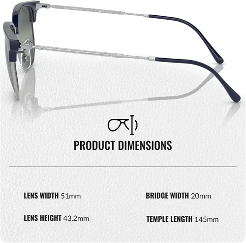 Vista 23 de Ray-Ban RB4416 NEW CLUBMASTER - Gafas de sol de forma cuadrada redonda con kit oficial de gafas