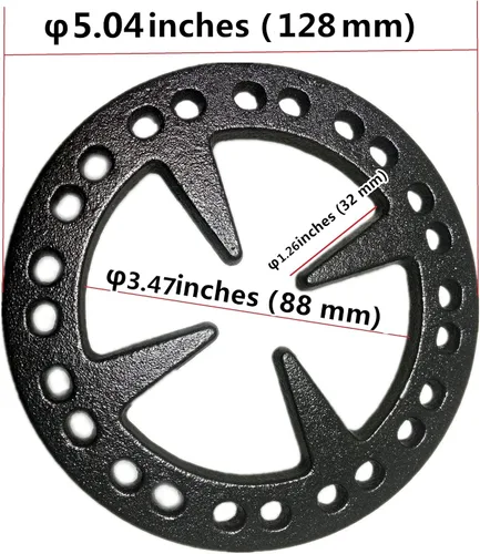 Vista 2 de Gas Stove Cast Iron Ring Reducer 5 inch for Coffee Pots, 2 Pack