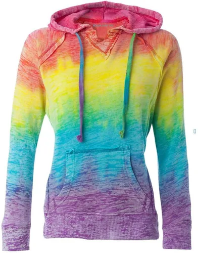 Vista 2 de Joes USA Koloa Surf Co - Sudaderas con cuello en V para mujer tallas S-2XL Arco iris
