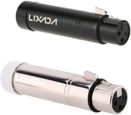 Vista 8 de Lixada 2.4G DMX512 receptor hembra inalámbrico XLR, control de luces LED para fiestas, plateado (Receiver-Silver)