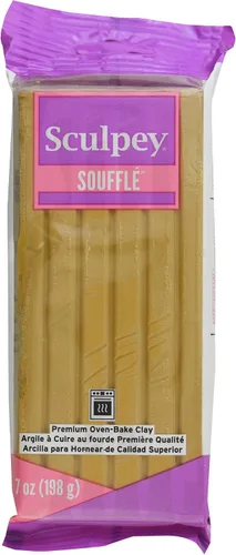 Vista 9 de Sculpey Soufflé: barra marfil de 7 oz - arcilla de horno de polímero blanco hueso, gamuza, ligera, flexible, no tóxica, técnica mixta, joyería