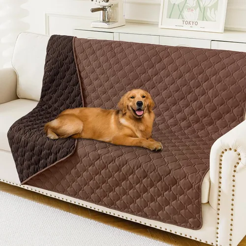 Vista 16 de Smiry Funda impermeable para cama de perro, manta reversible para mascotas para sofá Manta suave lavable para perro, funda a prueba de fugas