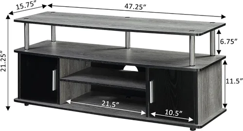 Vista 3 de Convenience Concepts Designs2Go Monterey - Mueble para TV, Madera, Gris(Weathered Gray)