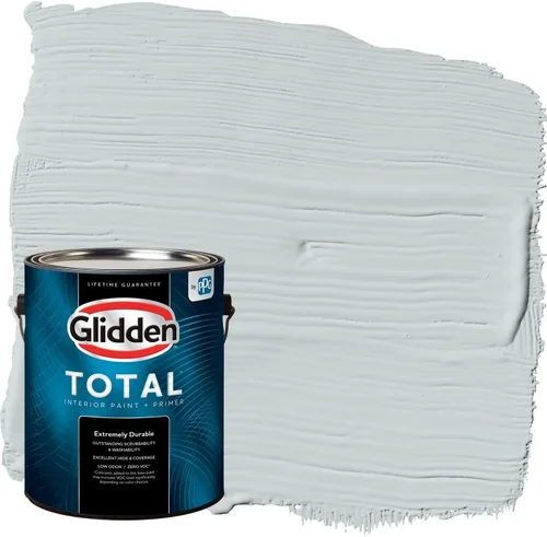 Vista 51 de Glidden Pintura Interior + Imprimación: Gris/Plata Antigua, Una Capa, Satinado, 1 Galón