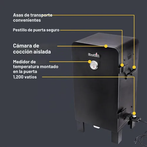 Vista 4 de Charbroil Ahumador eléctrico analógico, negro - 18202077