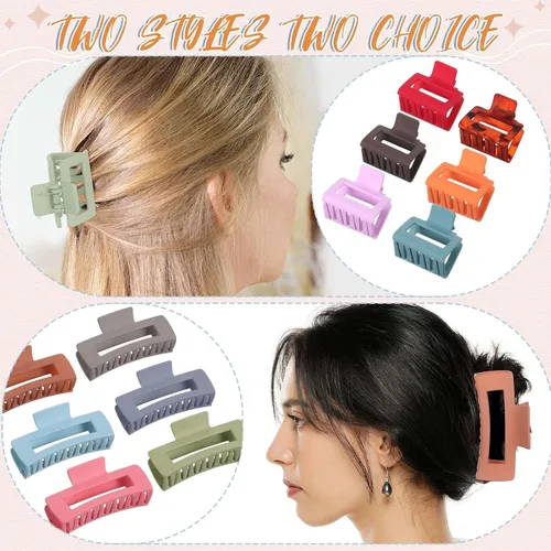 Vista 4 de Tigeen 32 pinzas para el cabello grandes y medianas de 4.1 pulgadas, elegantes y antideslizantes a granel para mujeres y niñas, sujeción fuerte