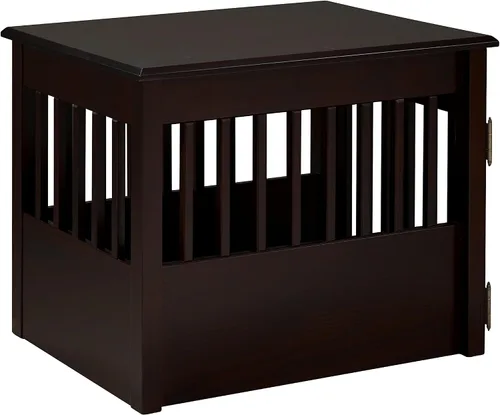 Vista 2 de BarkWood Pet Crate - Mesa auxiliar con acabado capuchino Capuccino
