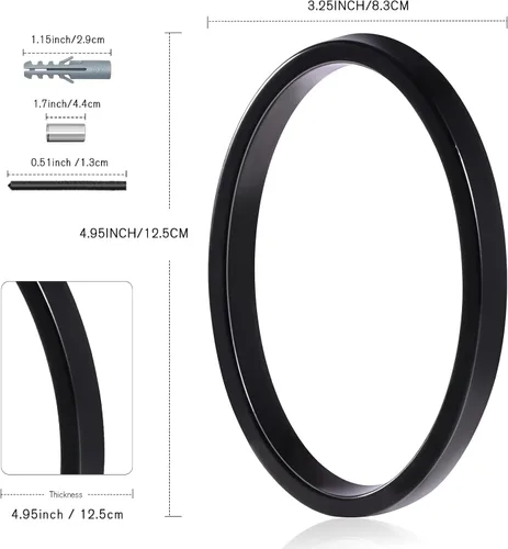 Vista 2 de Números de casa de 5 pulgadas para exterior, dirección de metal número 0, diseño moderno, acabado con recubrimiento en polvo negro resistente a