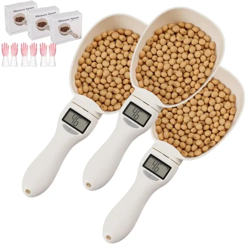 Vista 9 de Cuchara medidora electrónica con conversión de onzas/onza líquida/ml/gramo, cucharas medidoras digitales ajustables para cocinar hornear, cuchara