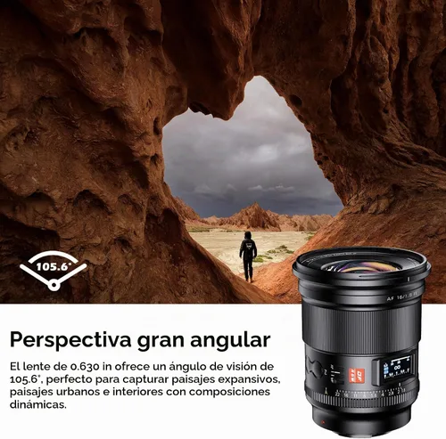 Vista 3 de VILTROX AF 16mm f/1.8 FE Lente de Enfoque Automático de Montura FE de Formato Completo, Lente Compatible con Cámaras Sin Espejo Sony E-Mount Alpha