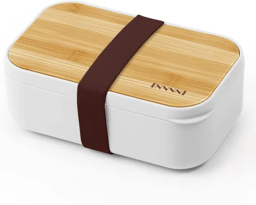 Vista 12 de Lonchera Bento para adultos, tapa de bambú natural, cubiertos y palillos, lonchera para mujeres, apta para microondas, lavavajillas, sin BPA, a Negro
