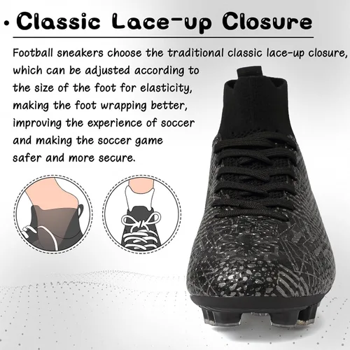 Vista 5 de Tacos de fútbol para niños y niñas, zapatos de fútbol para césped AGFG
