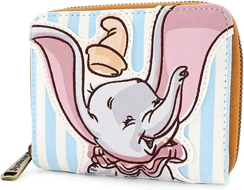 Vista 3 de Loungefly Disney Dumbo - Cartera de piel sintética a rayas