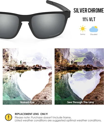 Vista 3 de BLAZERBUCK Lentes de repuesto polarizadas de policarbonato y destornillador para gafas de sol Oakley Holbrook Metal OO4123