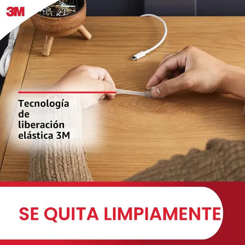 Vista 10 de Command Ganchos redondos para cables, Clips para colgar cables sin dañar, Clips de pared sin herramientas para colgar cables eléctricos