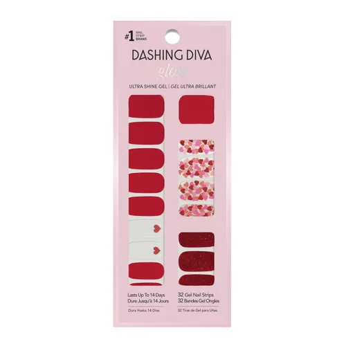 Vista 8 de Dashing Diva Flor Azul - Tiras de uñas de gel brillantes, sin rayos UV, resistentes al astillado, de larga duración, juego de manicura de 3 piezas