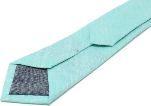 Vista 28 de Corbata delgada de algodón cambray para hombre, estilo desgastado texturizado - 2 1/2 pulgadas de ancho