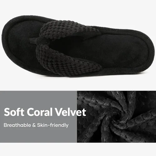 Vista 5 de ULTRAIDEAS - Sandalias Flip Flop para mujer de espuma con memoria para usar en casa