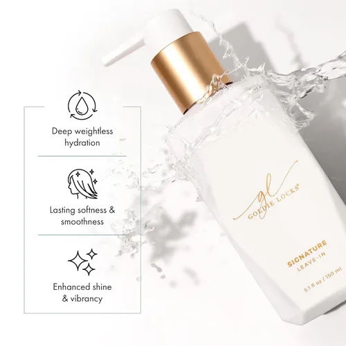 Vista 8 de Goldie Locks Acondicionador sin enjuague Signature – Hidrata y controla el encrespamiento – Hidratación diaria ligera – Seguro para extensiones