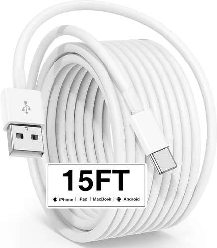 Vista 8 de Cabepow Cable USB tipo C [3 unidades de 1 pie] USB A tipo C de nailon trenzado de alta calidad de 1 pie de largo, de carga rápida para Samsung