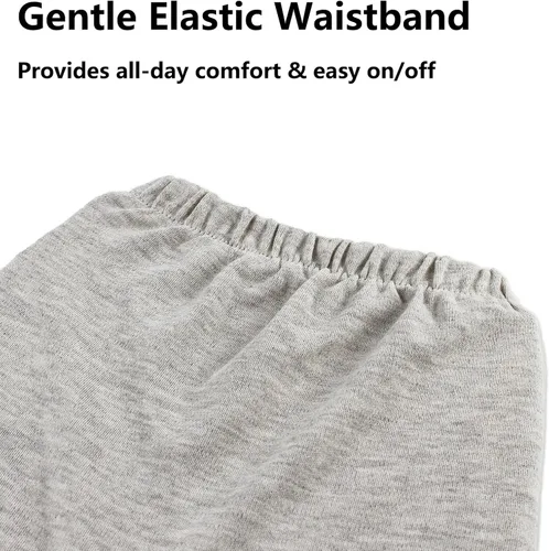 Vista 4 de Hakochia Pantalones de bebé suaves y cómodos 100% algodón para bebés niños y niñas con amplio espacio para pañales de 0 a 12 meses