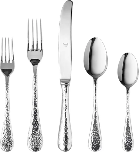 Vista 3 de MEPRA 10682207 Epoque Metallic - Juego de utensilios de servir de acero inoxidable 18/10 duraderos de 7 piezas, cuchara de servir, tenedor, cuchara