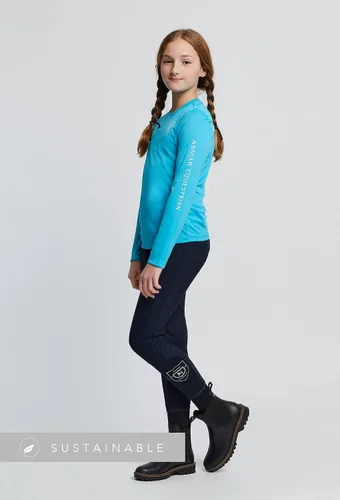 Vista 3 de Asmar Equestrian Camisa de sol sostenible para jóvenes, top ecuestre para niñas