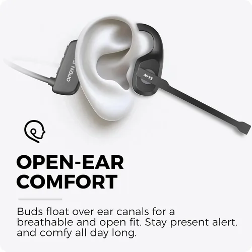 Vista 3 de Auriculares inalámbricos Bluetooth con micrófono 32g Comfortable Headphones with Dual Connect and Noise Cancelling Mute Function for Sports,Work