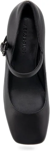 Vista 8 de Aerosoles Plataforma elegante para mujer, Cuero negro