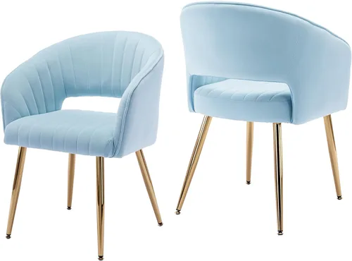 Vista 27 de KCC Silla de Escritorio Moderna de Terciopelo Sillón de Acento Tapizado Sillas Copetudas Sillas de Comedor, Sillas de Tocador Copetudas Silla