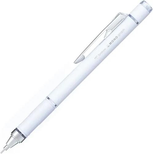 Vista 12 de Tombow - Lápiz mecánico, 0.5mm, MONO Monograph Grip (agarre Soft Fit para antifatiga), Marfil DPA-151A