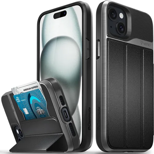 Vista 36 de VENA vCommute - Funda tipo cartera compatible con Apple iPhone 14 (6.1 pulgadas) (protección contra caídas de grado militar), funda de cuero
