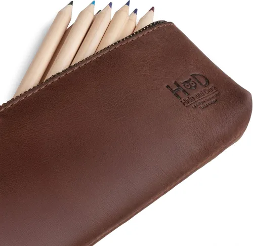 Vista 3 de Hide & Drink, Estuche rectangular para lápices, estuche para bolígrafos y marcadores para hombres y mujeres, soporte plano con cremallera