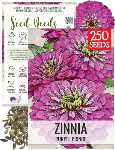 Vista 27 de Seed Needs State Fair - Semillas de zinnia para plantar flores cortadas mixtas, 1 paquete 4-Mezclado