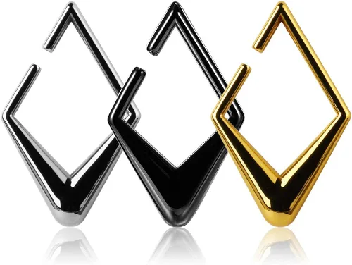 Vista 6 de KUBOOZ - Pesas para las orejas, expansores para estirar el lóbulo de la oreja, aretes pesados