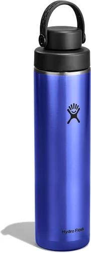Vista 2 de Hydro Flask Tapa de pico flexible ancha y ligera - Botella de agua aislada de acero inoxidable de 24 onzas, azul zafiro Sapphire Blue