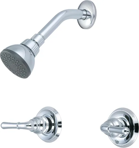 Vista 2 de Olympia Faucets P-1232-BN - Juego de ducha con dos asas, acabado de níquel cepillado PVD