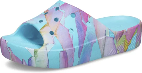 Vista 100 de Zuecos Crocs clásicos con diseño de teñido anudado marmoleado para mujer