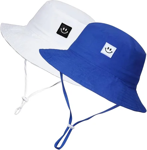 Vista 11 de 55cube Sombrero de sol para bebés y niños pequeños UPF 50+ con correa para 1 paquete de malva polvoriento