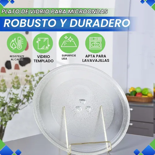 Vista 2 de Reemplazo de placa de microondas de 12 3/4 pulgadas para placa de vidrio para microondas LG y Kenmore 1B71961F - Reemplaza exactamente la placa