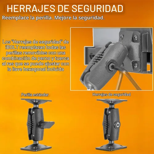 Vista 5 de iBOLT TabDock Dock'n Lock Tablet Drill Base Mount 7-10" para camiones