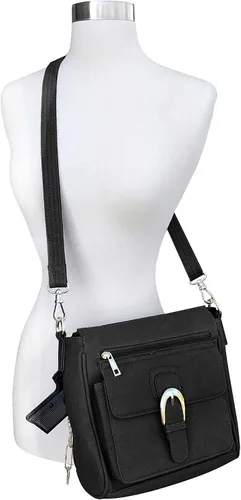 Vista 8 de Roma Leathers Bolsa de mano oculta con hebilla frontal