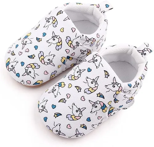 Vista 4 de Zapatos de bebé para niños y niñas, tenis de goma antideslizantes, suela de primer caminante, zapatillas de dibujos animados, zapatos para cuna de 0