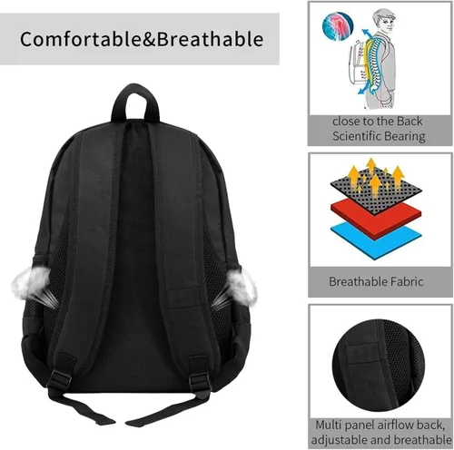 Vista 6 de Mochila de dibujos animados para adolescentes mochilas de viaje impresas en 3D bolsa de escuela deportiva casual para exteriores para niños y niñas