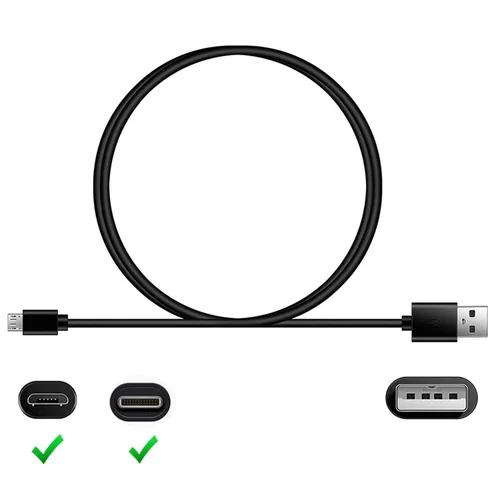 Vista 2 de UPBRIGHT Cable de carga USB-C + Micro USB de 5 V compatible con Resound Modelo SAS-3 C-3 SAS3 C3 Unite TV Streamer 2 2ª generación GN Hearing A/S