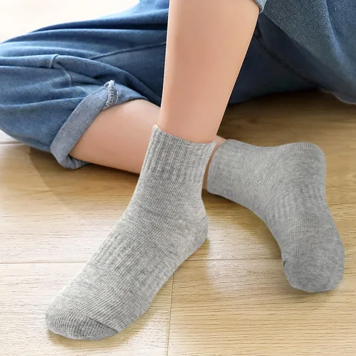 Vista 6 de Auranso Calcetines deportivos para niños, 9 pares de calcetines deportivos de media amortiguación para niños y niñas