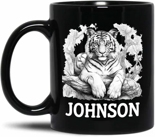 Vista 23 de Taza de café negra con diseño de oso de lápiz personalizada, regalo para los amantes de los osos, mamá y papá, taza de café de oso con dibujos