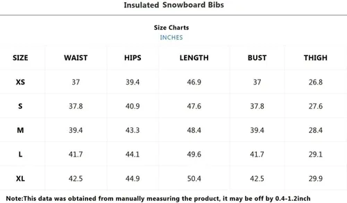 Vista 3 de HOUZONIY Unisex Snow Bib Pants for Women Waterproof Insulated,Mens Snow Overalls Loose Fit,Ski Overalls for Winter