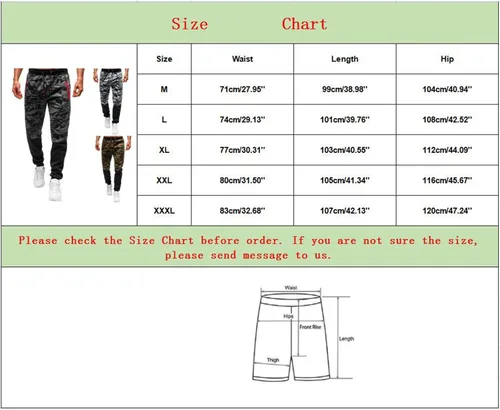 Vista 7 de Hatop Pantalones deportivos de camuflaje para hombre, con bolsillos con cremallera, pantalones deportivos casuales de ajuste regular, pantalones